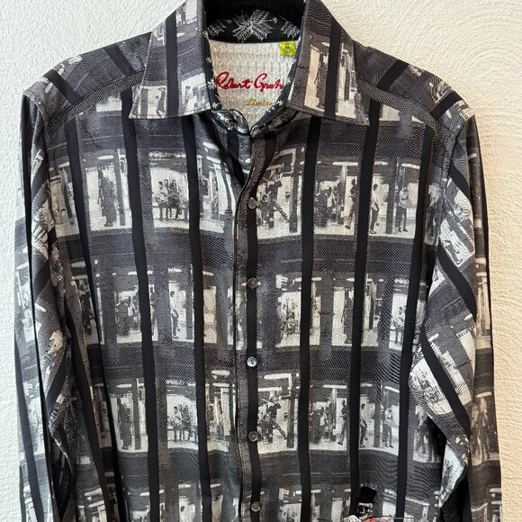 LIMITED EDITION Robert Graham EMBROIDERED Men's Silent Quotes Shirt - Picture 1 of 8